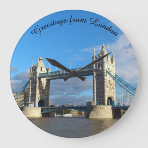 Klockor-Tower Bridge London. Stor klocka