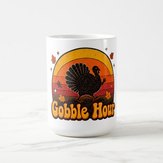 Klockslag Kalkon Thanksgiving Design Kaffemugg (Center)