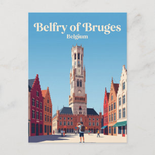 Klocktornet i Brygge Belgien Vykort