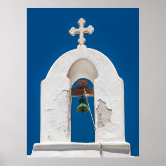 Klocktornet i Mykonos Poster