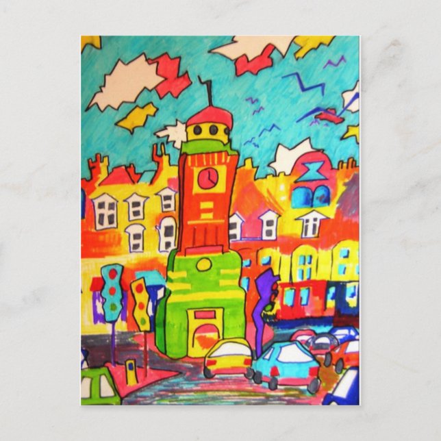 Klocktornets underhållning vykort (Framsida)