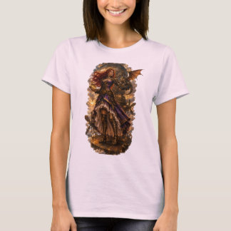 Klocktornsprinsessa och Mekanisk Drak Steampunk T Shirt