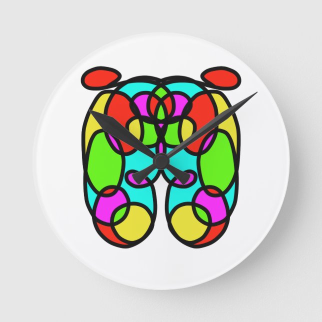 Klockväggskonst Rund Klocka (Framsida)