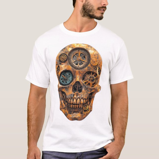 Klockverk Skalle Fusion T Shirt (Framsida)