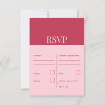 KLOE Modern Bold Rosa Information Responcard