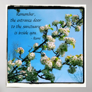 Klok citationsteckenvårblommigt poster