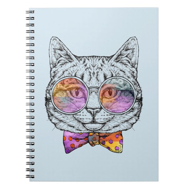 Klok kattunge Kat Anteckningsbok (Framsidan)
