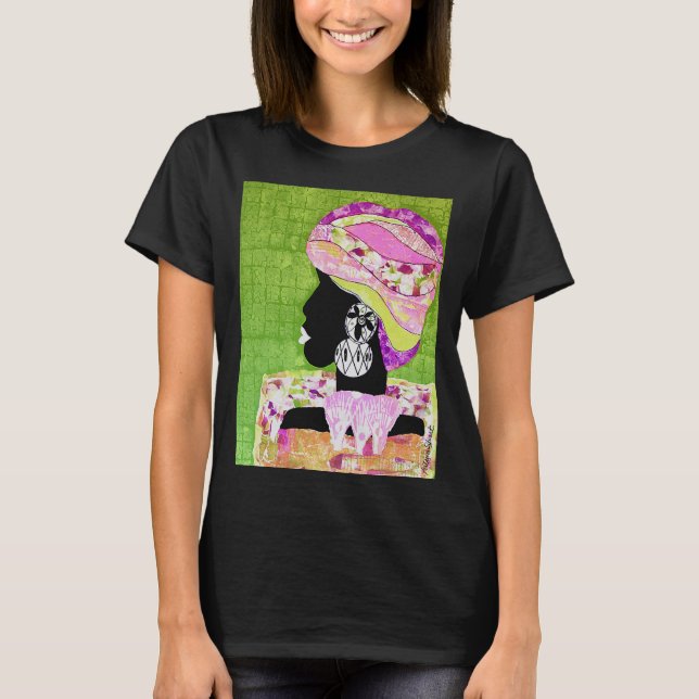 Klok kvinna för drottning tee shirt (Framsida)