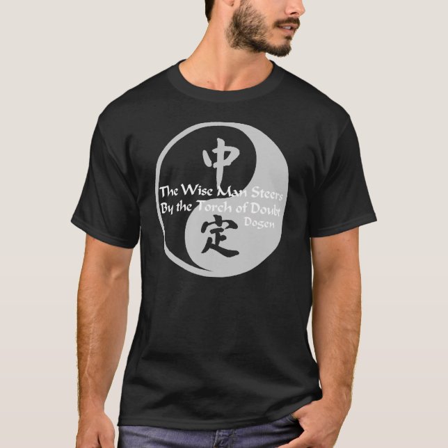 Klok man Yin Yang (mörka skjortor) Tee (Framsida)