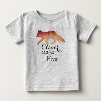Klok som en räv typografisk akvarell t shirt