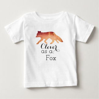 Klok som en räv typografisk akvarell tee shirt