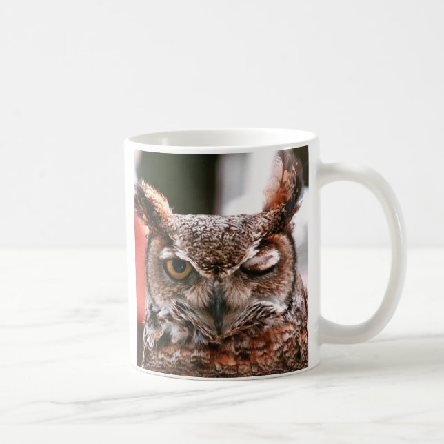 Klok uggla kaffemugg (Höger)