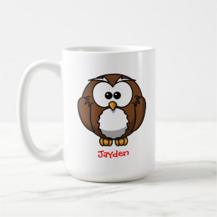 Klok uggla kaffemugg