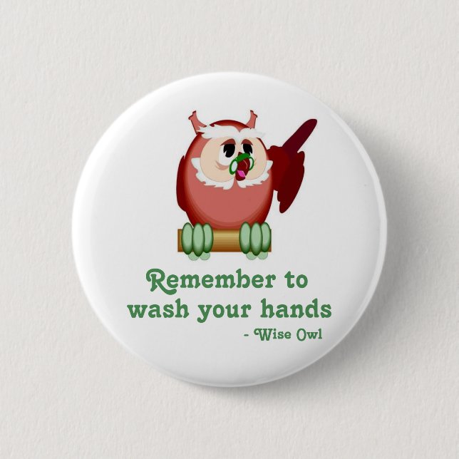 Klok uggla knapp (Framsida)