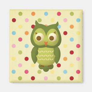 Klok uggla magnet