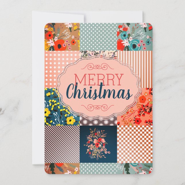 Kloka block Kvarter Sömmerande jul Julkort (Framsida)