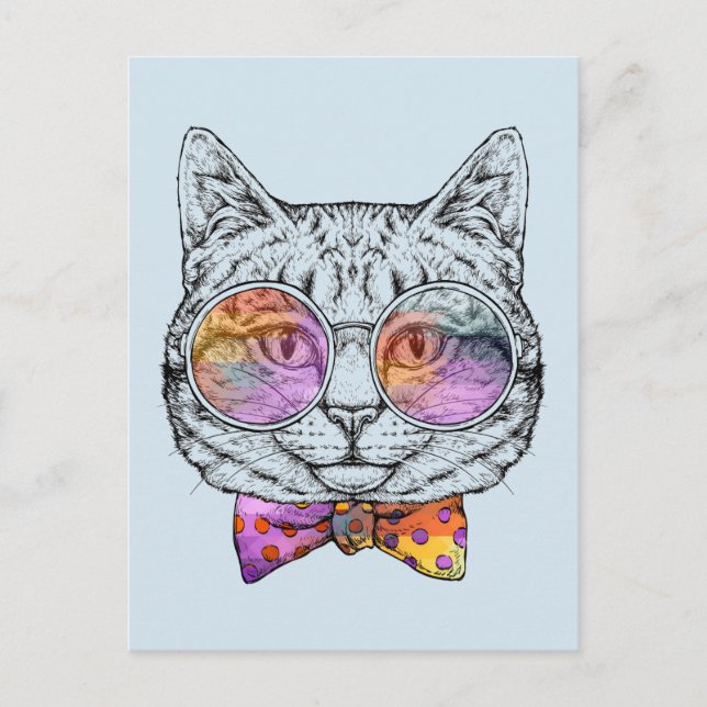 Kloka Kitty Kat Vykort (Framsida)