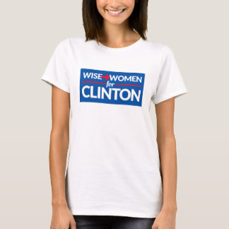KLOKA KVINNOR FÖR CLINTON bred logotyputslagsplats T-shirt