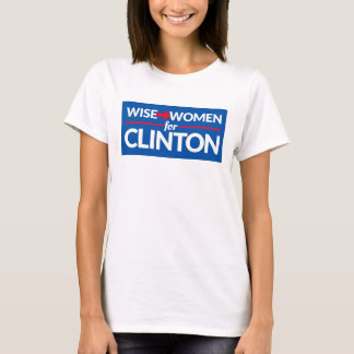 KLOKA KVINNOR FÖR CLINTON bred logotyputslagsplats Tee