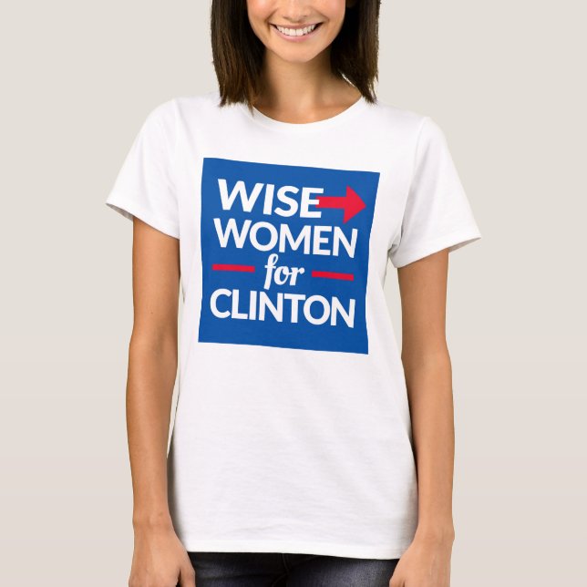 KLOKA KVINNOR FÖR CLINTON kvadrerar T-shirt (Framsida)