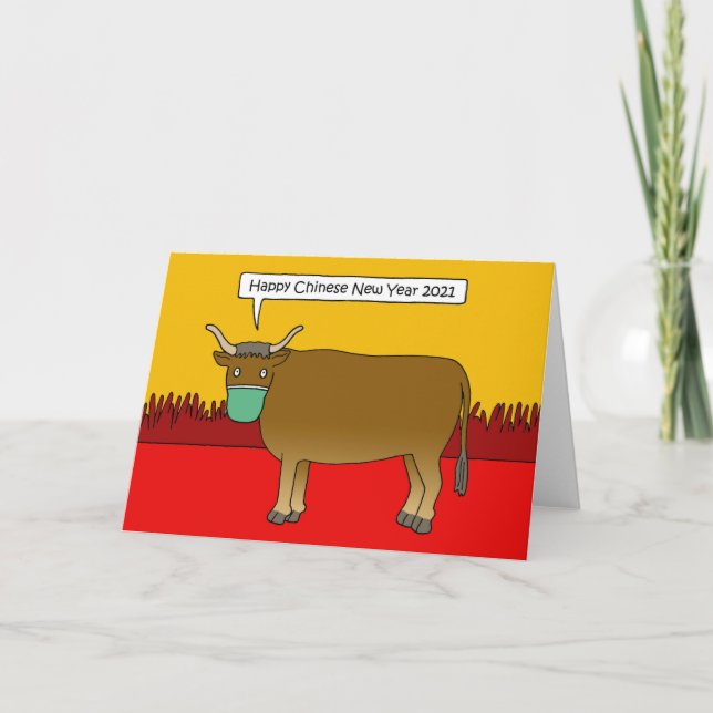 Klokt 19 kinesiska nyår för Ox 2033 Kort (Framsida)