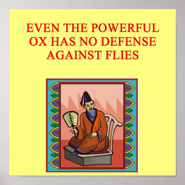 klokt kinesiskt ordspråk poster (Framsidan)