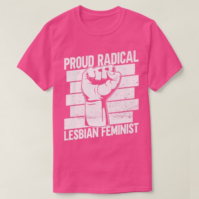 Klokt kvinnlig Lesbisk, strålande feminism fem T Shirt (Design framsida)