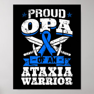 Klokt Opa av en Ataxi Warrior Dystaxia-medvetenhet Poster