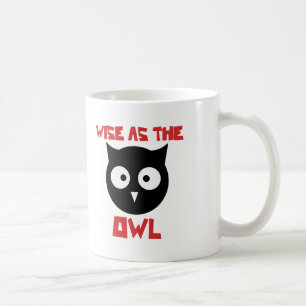Klokt som ugglan kaffemugg