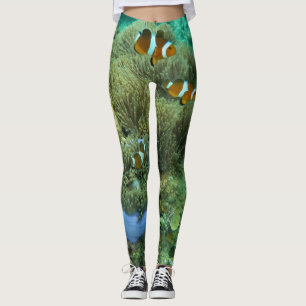 Klonade fiskbaljväxter leggings