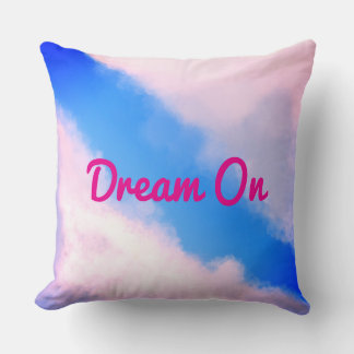 Klonade moln - blå med Pinkish Clouds Pillow Kudde