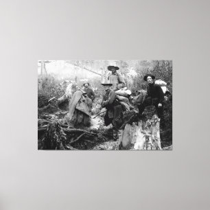 Klondike Guld Rushing to DEATH 1897 Canvastryck