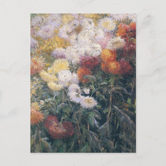 Kloning av Chrysanthemums av Gustave Caillebotte Vykort (Framsida)