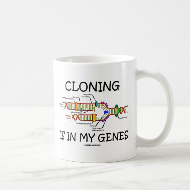 Kloning finns i mina gener kaffemugg (Höger)