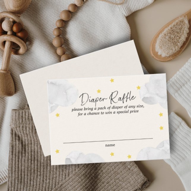 Kloning Könsneutrala babyskor Diaper Raffle Visitkort (Skapare uppladdad)