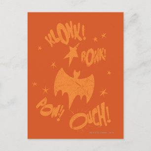 KLONK POW Fladdermus Symbol Graphic Vykort
