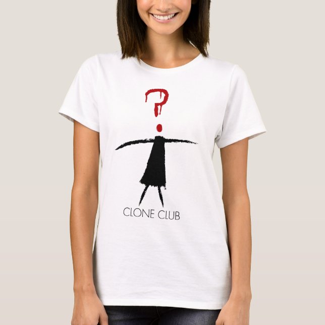 Klonklubbstick figur från föräldralössvart tee shirt (Framsida)