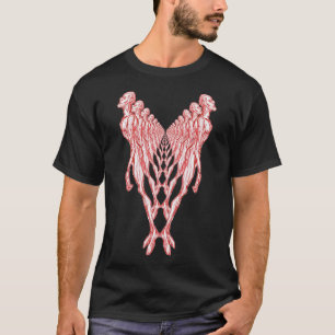 Klonor av Odödan Zombie-armén röd och vit T Shirt