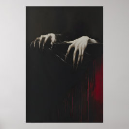 Klor Hand Dracula Vampyr Tryck, Gotisk Konst Dar Poster
