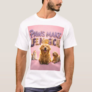 Klor Make Livet Magiskt Söt Hund Katt Husdjur Älsk T Shirt