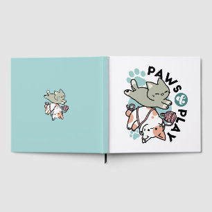 Klor och lek – Bedårande kattillustration Gästböcker