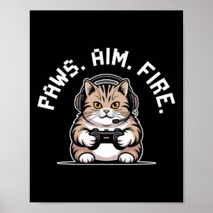 Klor Sikta Eld Kattlig Katt Spelare Respawning Män Poster