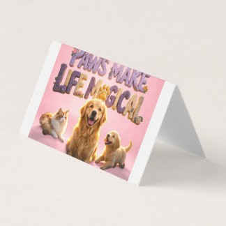 Klor,Söt Hund Katt Valp Husdjur Älskare Visitkort
