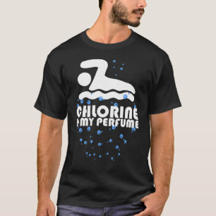 Klorin är min parfym med bubblor-gåssimmare t shirt