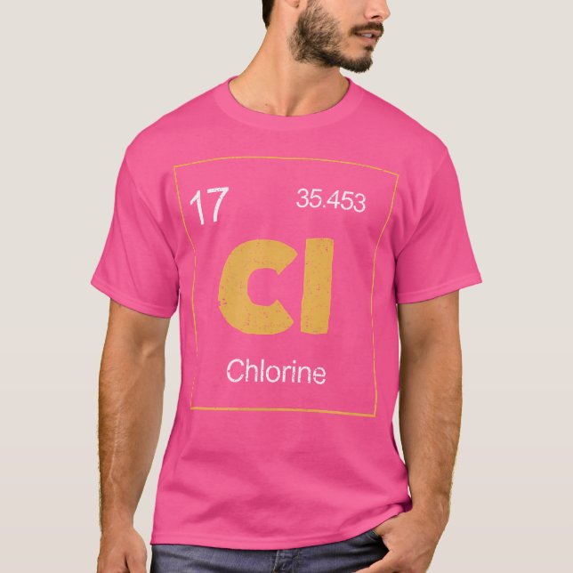 Klorin Periodic Bord Symbol Chemistry Funny Swi T Shirt (Framsida)