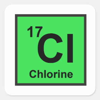 Klorine Sticker Fyrkantigt Klistermärke