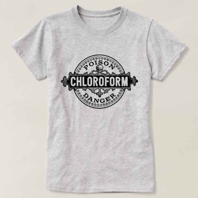 Kloroform Vintage Stil Poison Label Tröja (Design framsida)