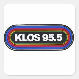 Klos från Radio station vintage Classic sten Fyrkantigt Klistermärke