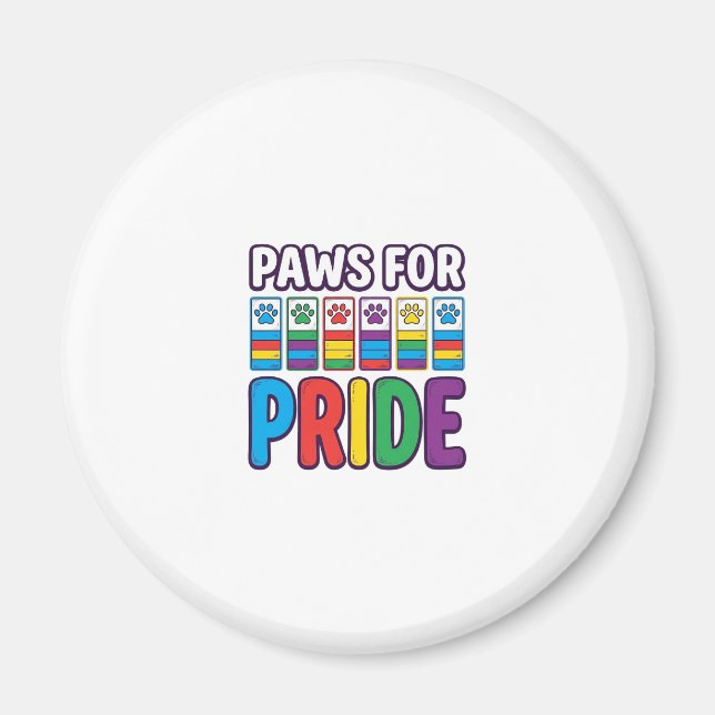 Klossar för Pride regnbåge Kloss tryck husdjur Äls Magnet (Framsidan)