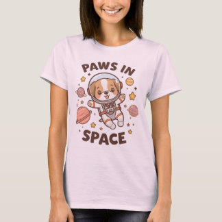 Klossar i rymden Rolig astronaut katt T-shirt – Co